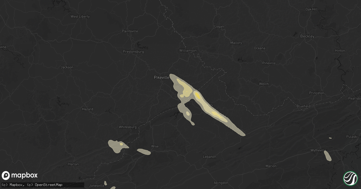 Hail map in Belcher, KY on September 5, 2026