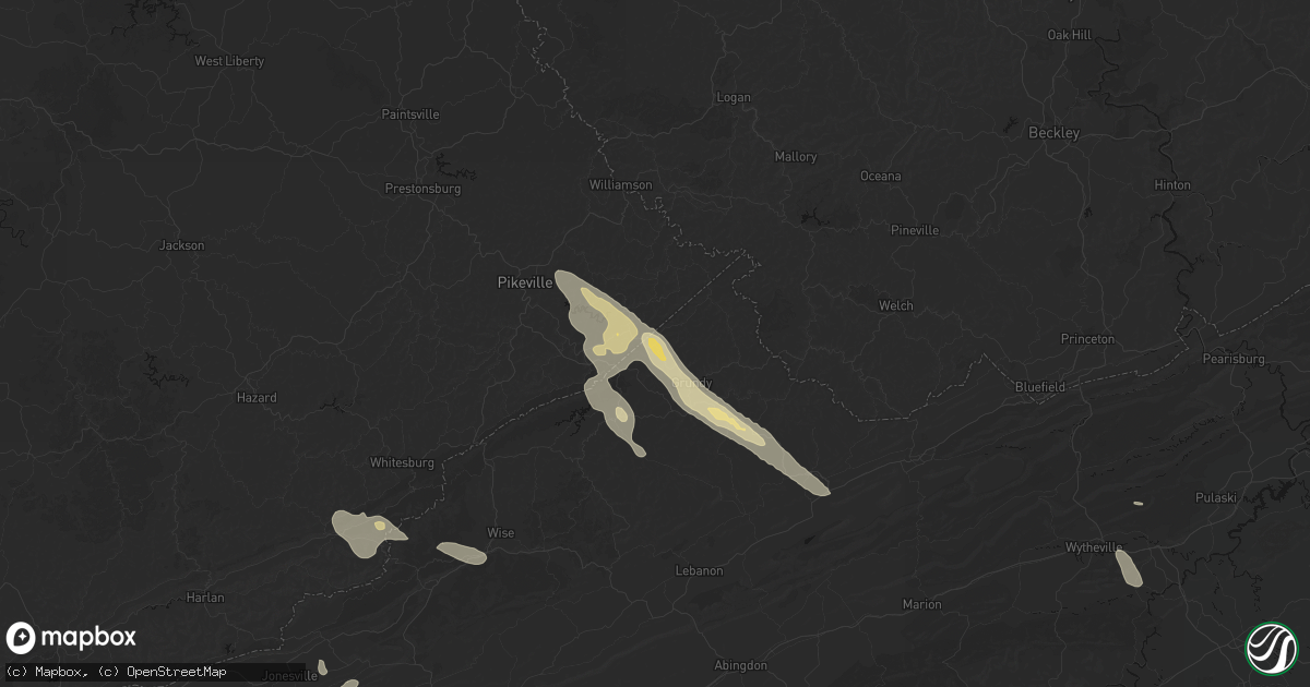 Hail map in Big Rock, VA on September 5, 2026
