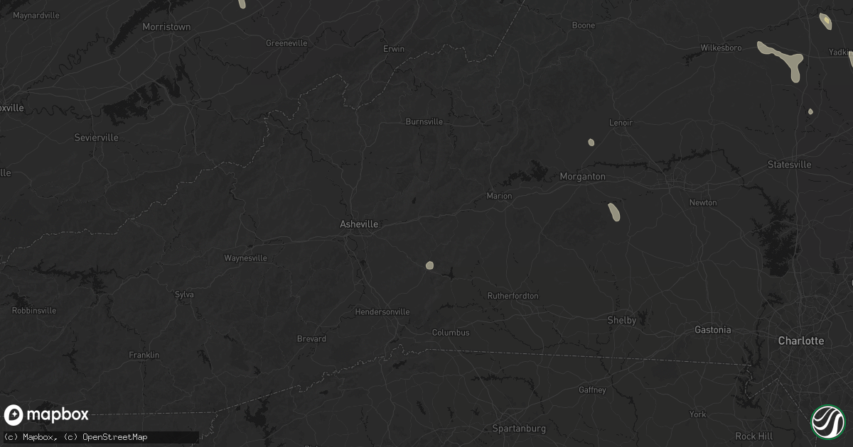 Hail map in Black Mountain, NC on September 5, 2026