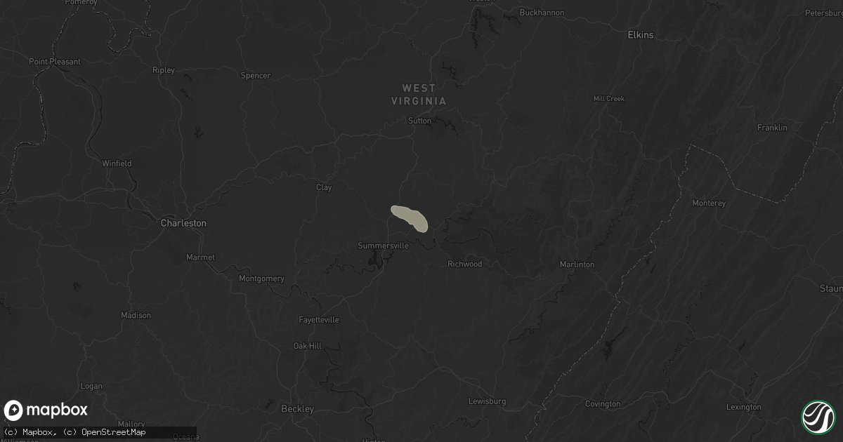 Hail map in Calvin, WV on September 5, 2026