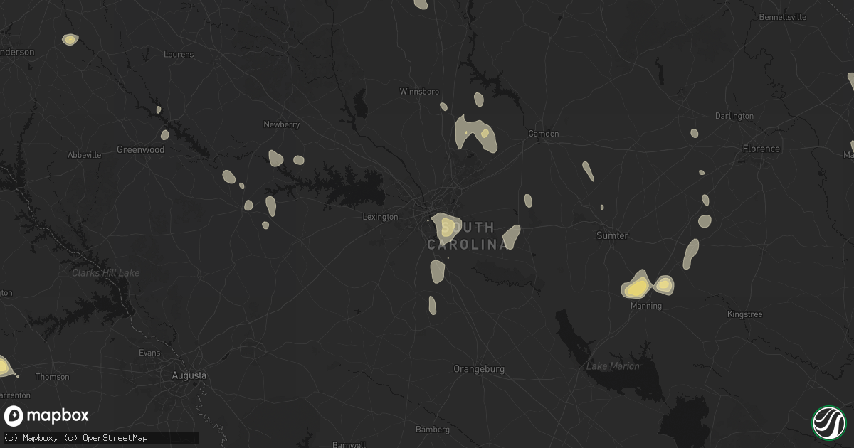 Hail map in Cayce, SC on September 5, 2026