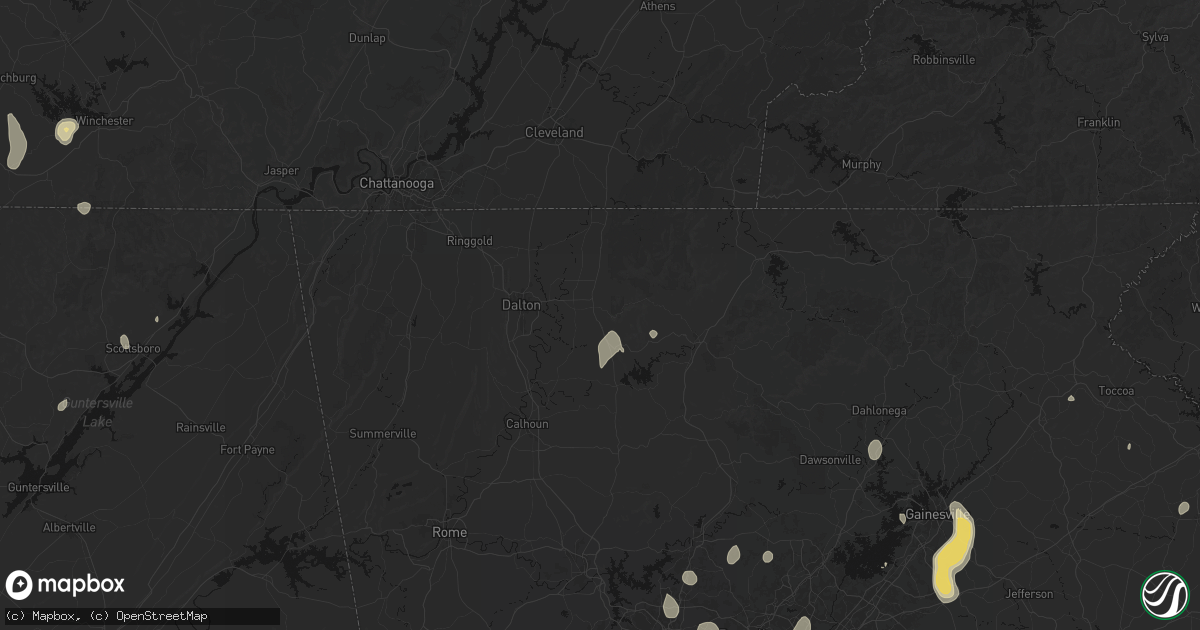Hail map in Chatsworth, GA on September 5, 2026