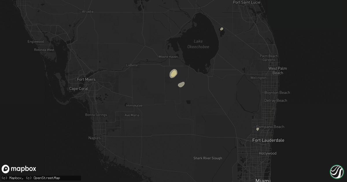 Hail map in Clewiston, FL on September 5, 2026