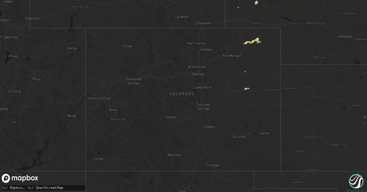 Hail map in Colorado on September 5, 2026