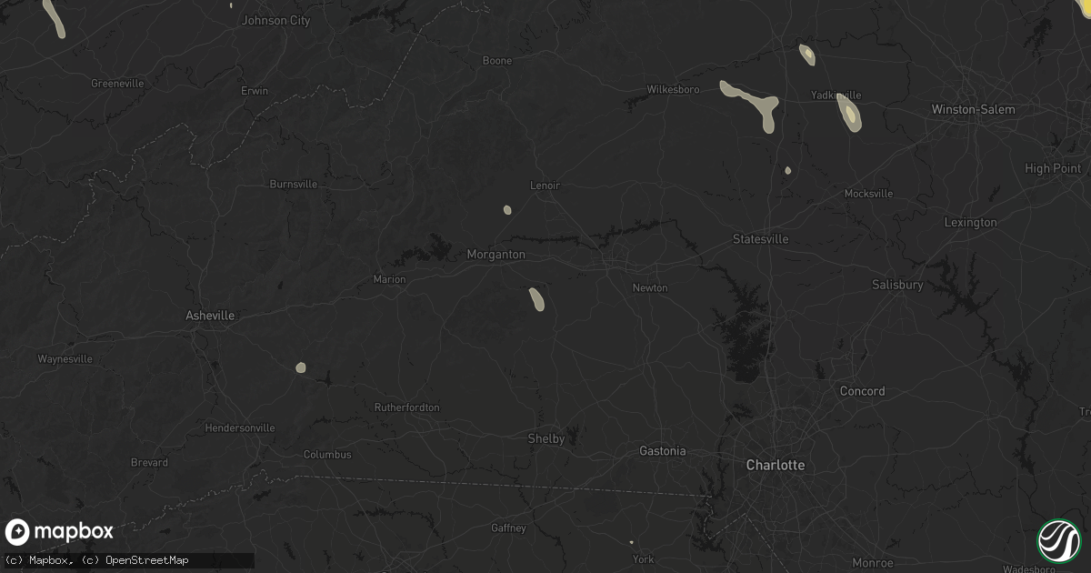 Hail map in Connelly Springs, NC on September 5, 2026