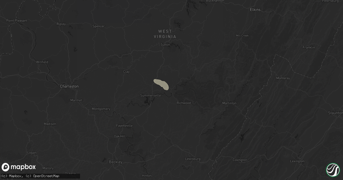 Hail map in Craigsville, WV on September 5, 2026