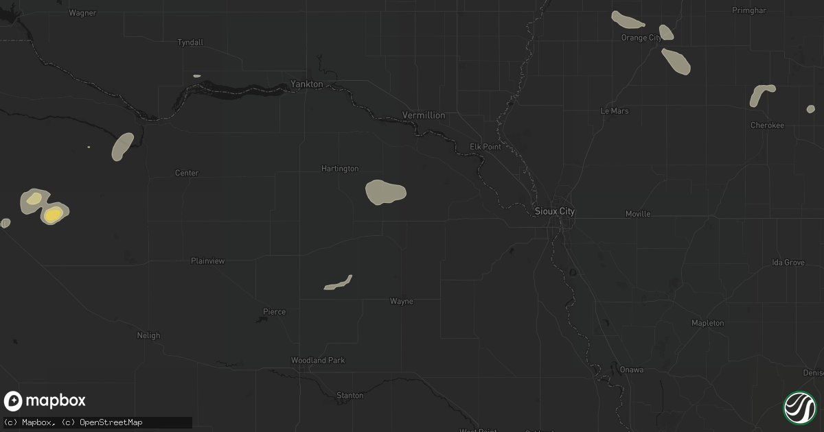 Hail map in Dixon, NE on September 5, 2026