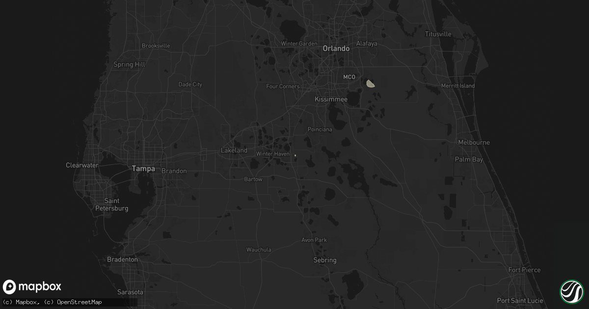 Hail map in Dundee, FL on September 5, 2026