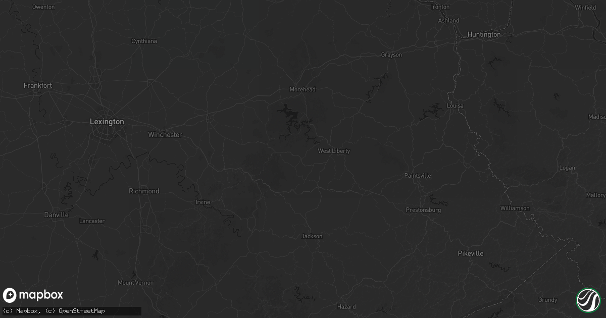 Hail map in Ezel, KY on September 5, 2026
