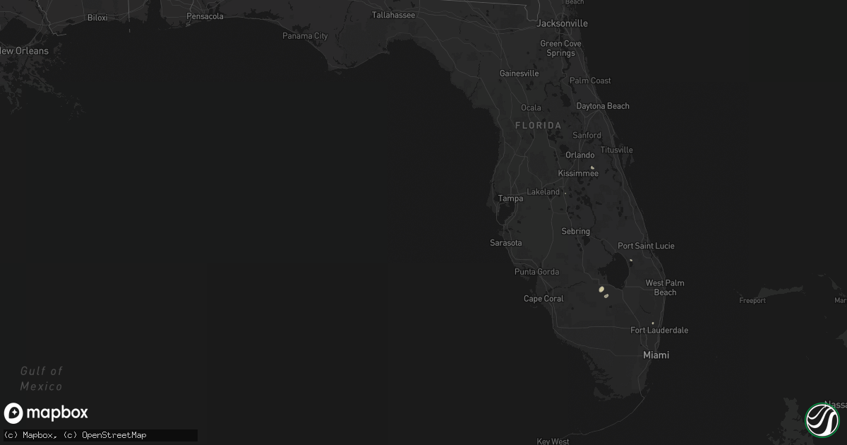 Hail map in Florida on September 5, 2026