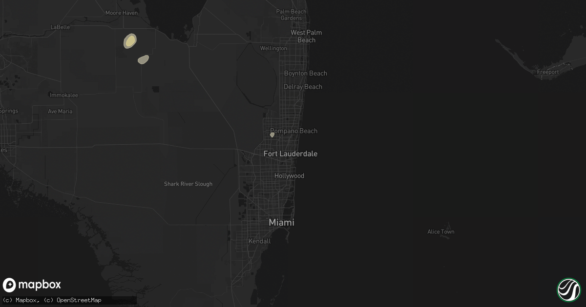 Hail map in Fort Lauderdale, FL on September 5, 2026