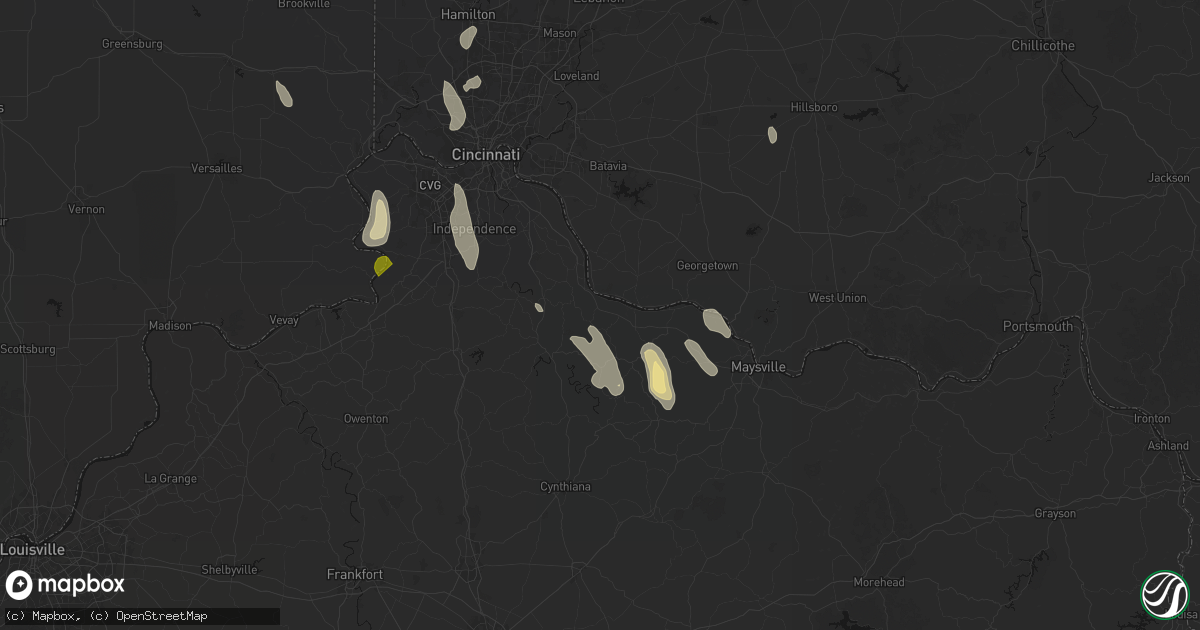 Hail map in Foster, KY on September 5, 2026