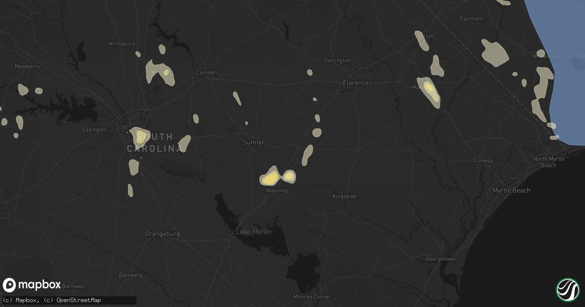 Hail map in Gable, SC on September 5, 2026