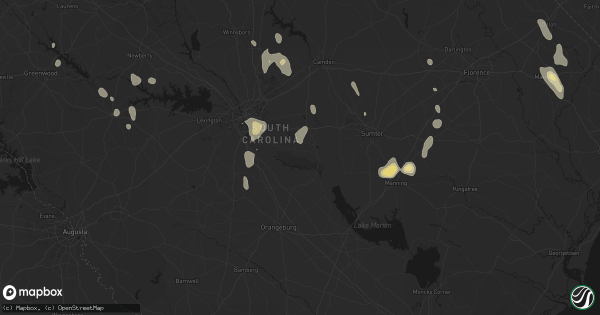 Hail map in Gadsden, SC on September 5, 2026