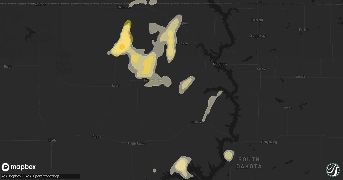 Hail map in Glencross, SD on September 5, 2026