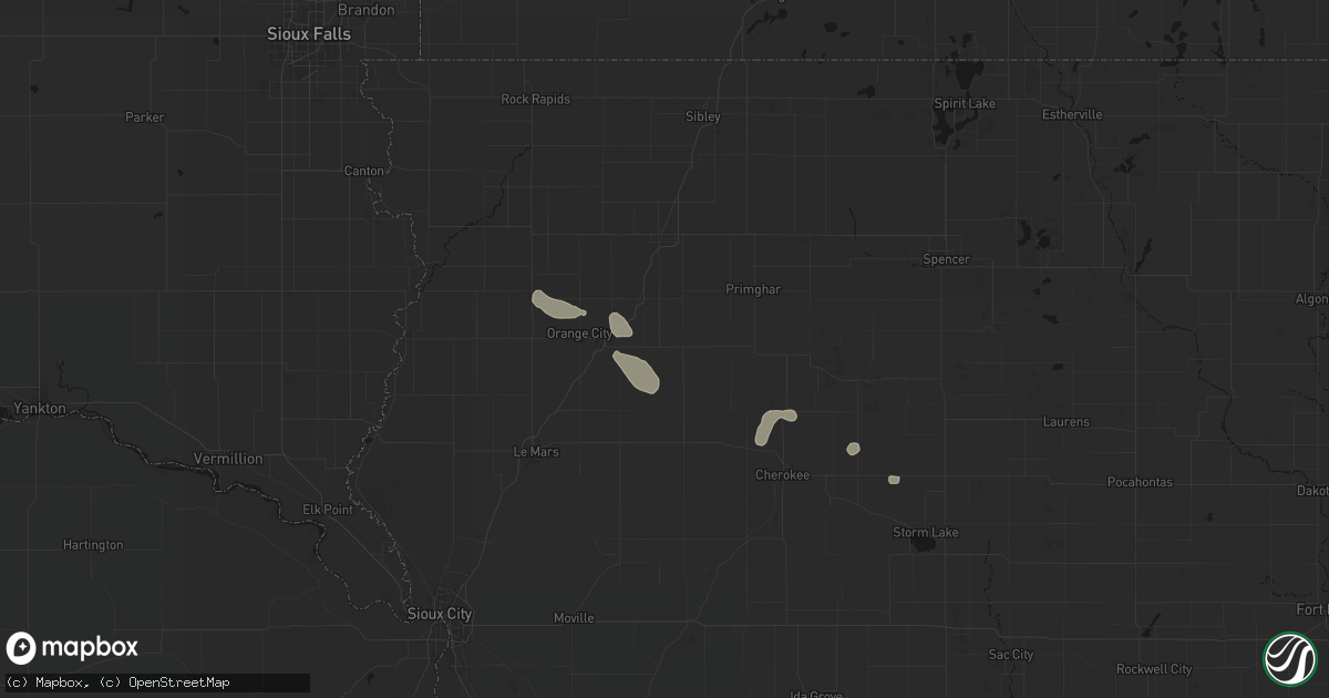 Hail map in Granville, IA on September 5, 2026