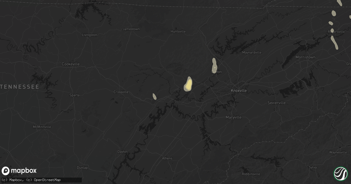 Hail map in Harriman, TN on September 5, 2026