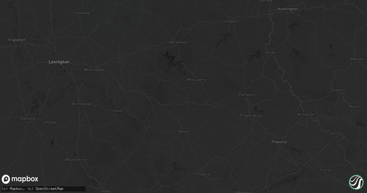Hail map in Hazel Green, KY on September 5, 2026