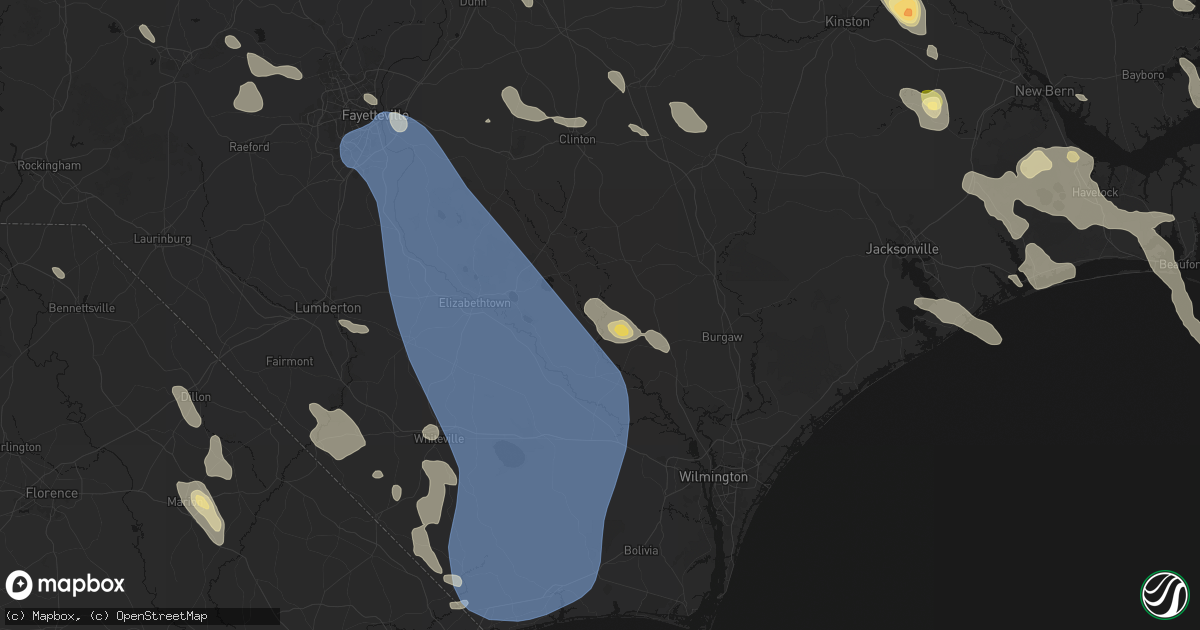 Hail map in Ivanhoe, NC on September 5, 2026