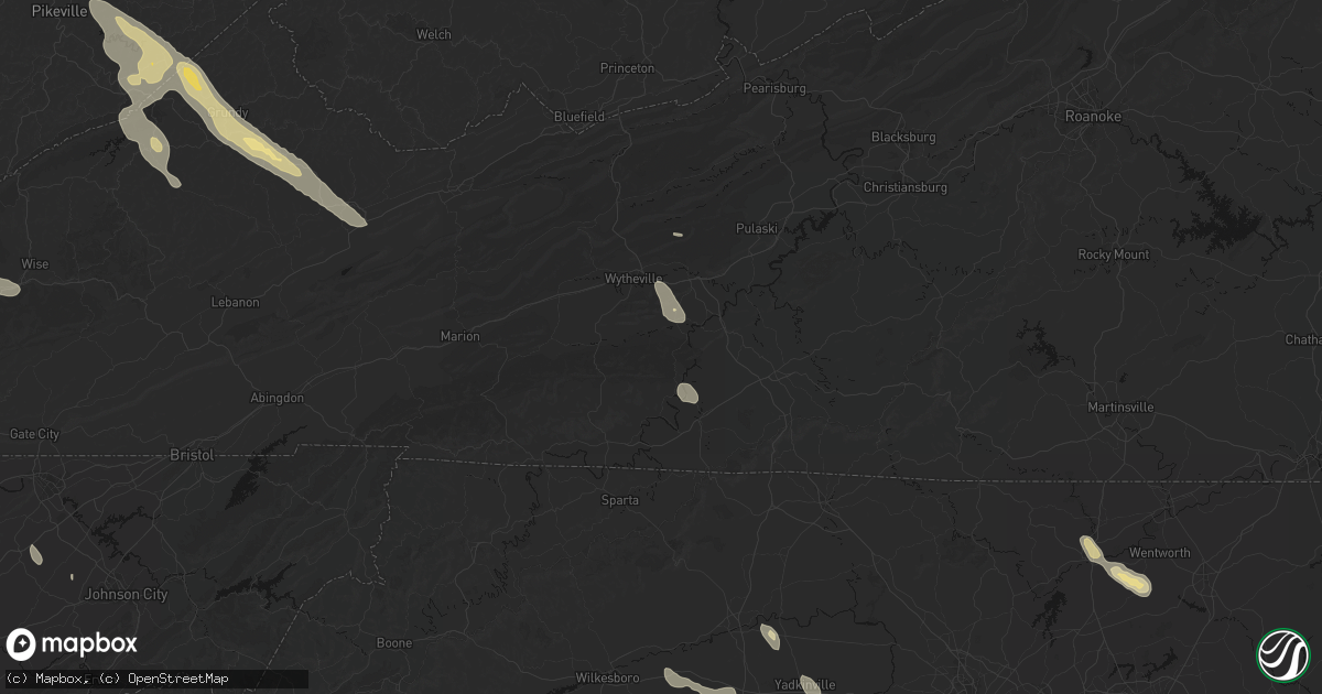 Hail map in Ivanhoe, VA on September 5, 2026