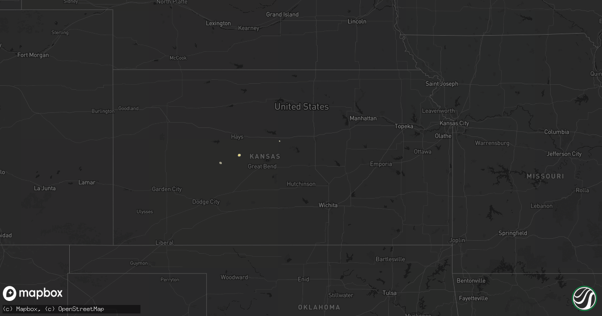 Hail map in Kansas on September 5, 2026