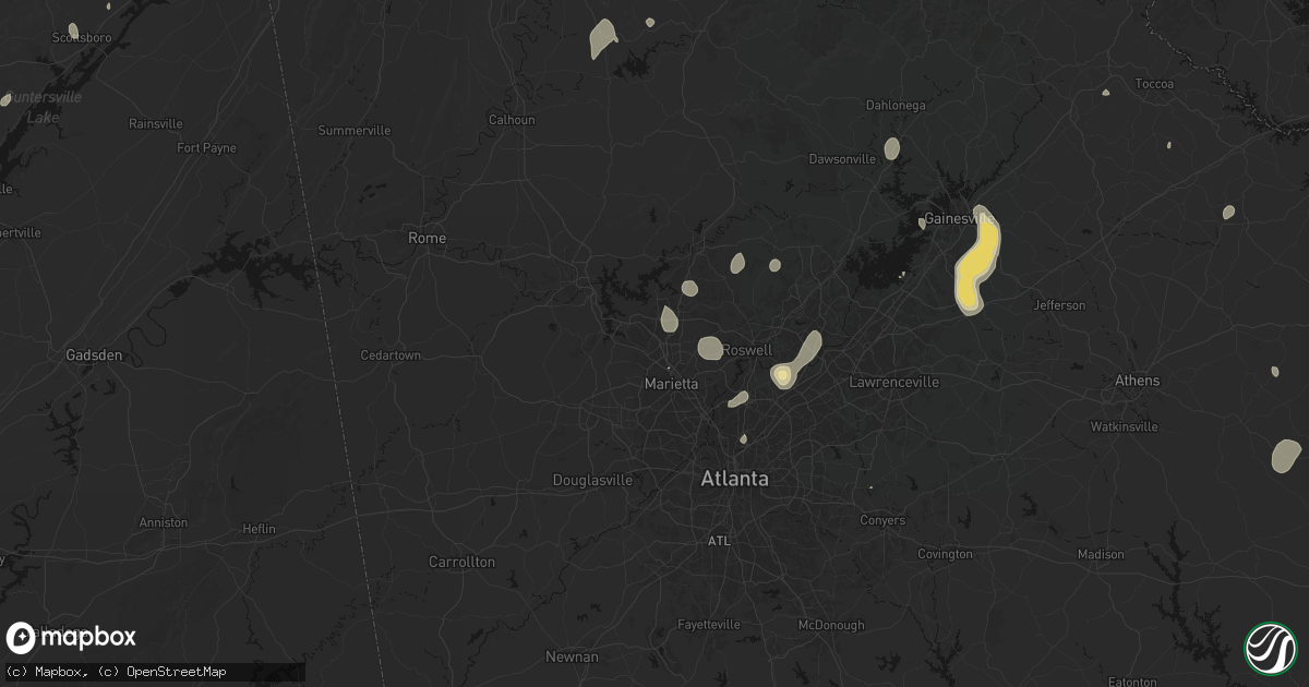 Hail map in Kennesaw, GA on September 5, 2026