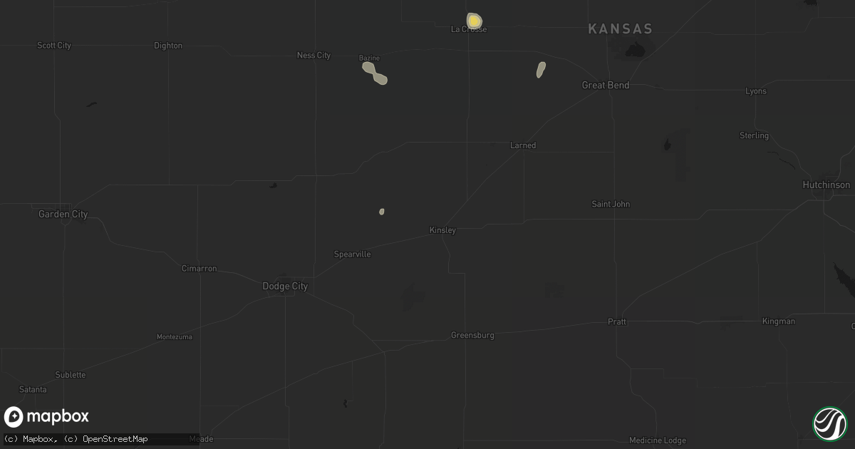 Hail map in Kinsley, KS on September 5, 2026