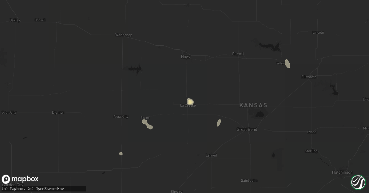 Hail map in La Crosse, KS on September 5, 2026