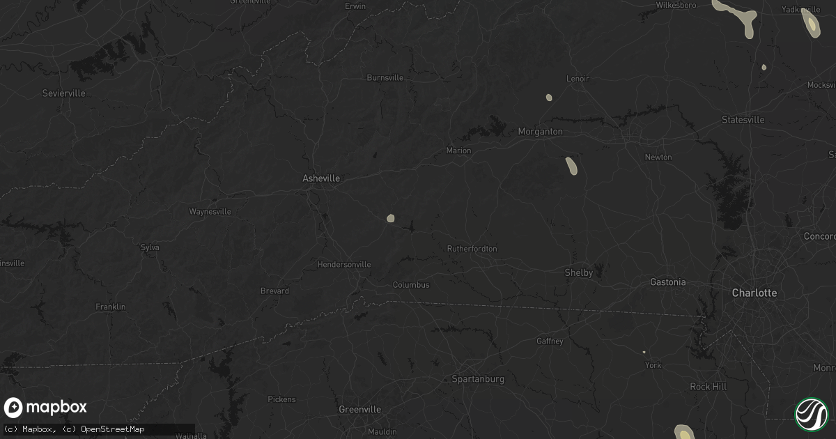 Hail map in Lake Lure, NC on September 5, 2026