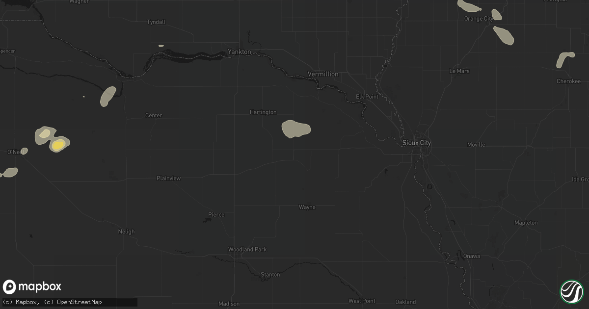 Hail map in Laurel, NE on September 5, 2026
