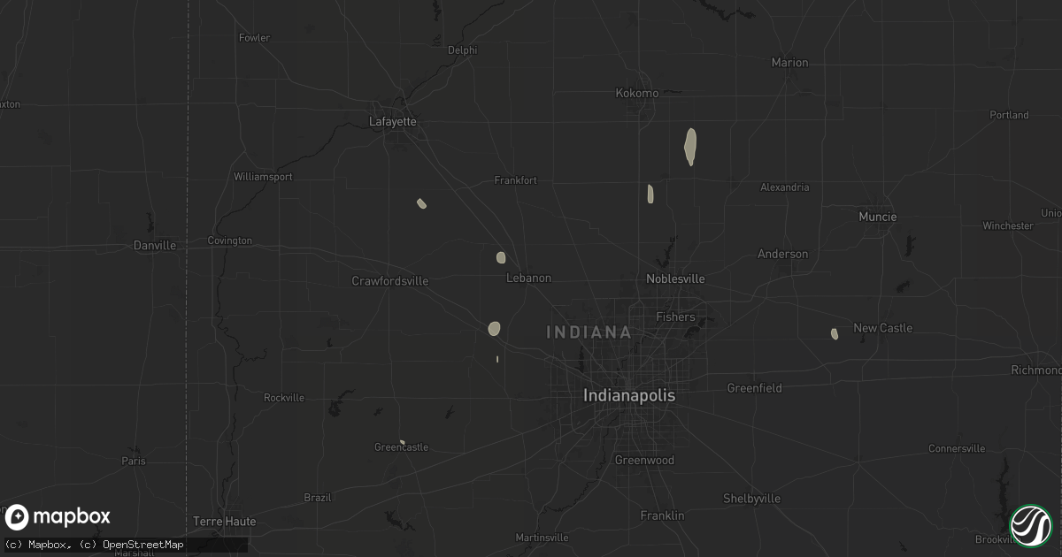 Hail map in Lebanon, IN on September 5, 2026