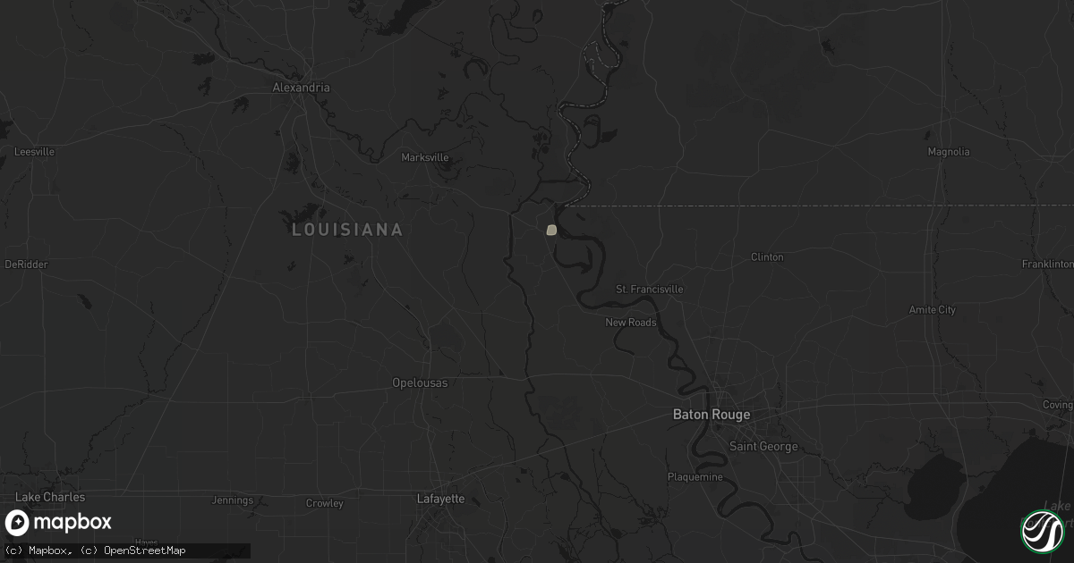 Hail map in Lettsworth, LA on September 5, 2026