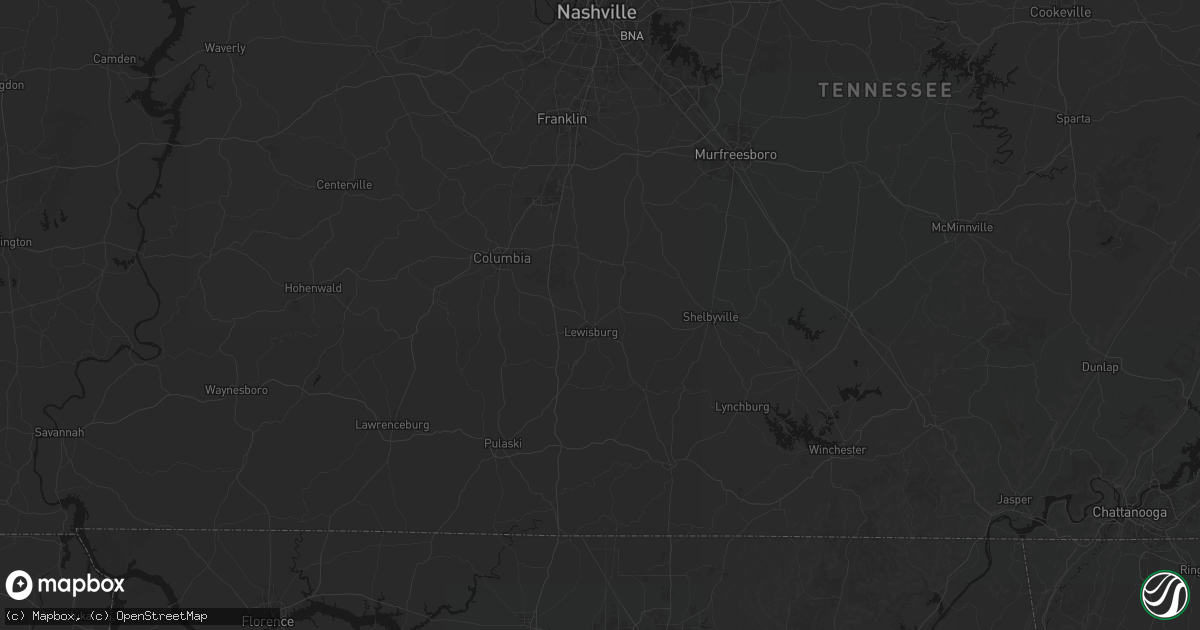 Hail map in Lewisburg, TN on September 5, 2026