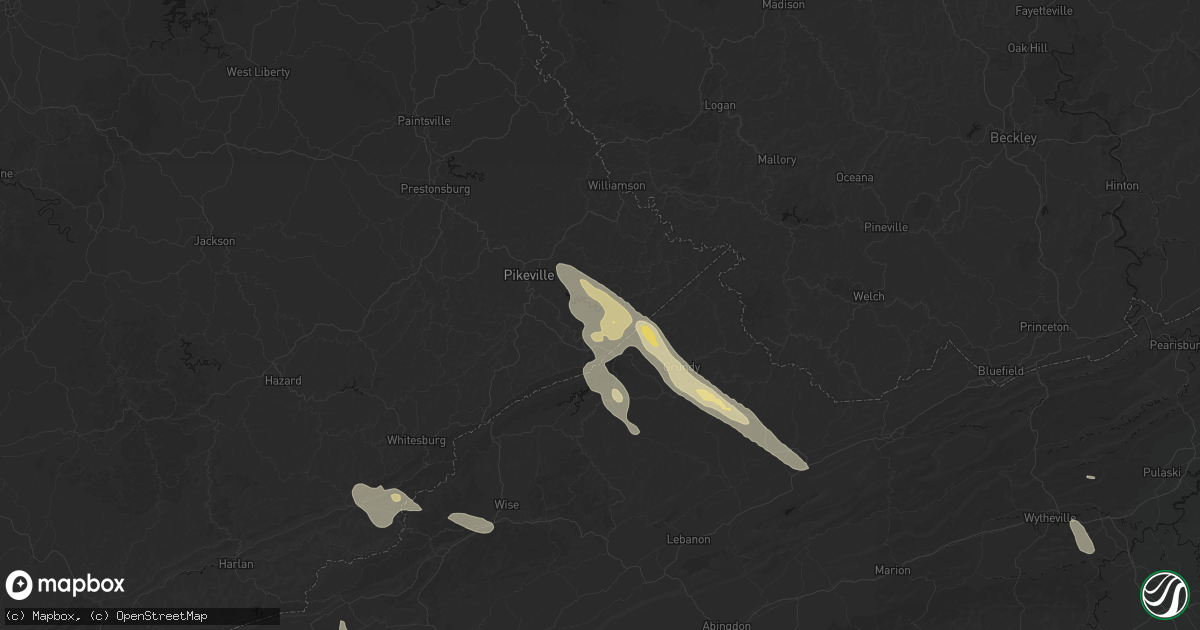 Hail map in Lick Creek, KY on September 5, 2026