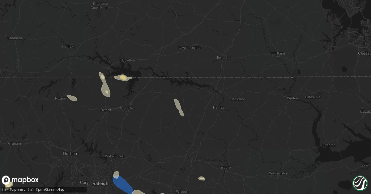 Hail map in Littleton, NC on September 5, 2026