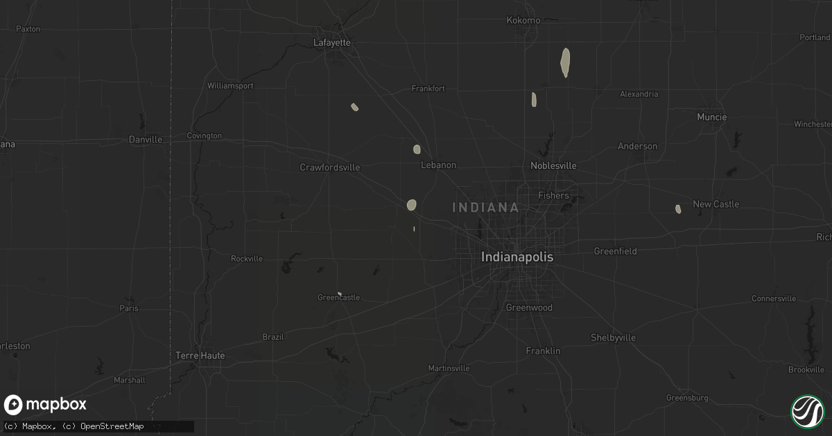 Hail map in Lizton, IN on September 5, 2026