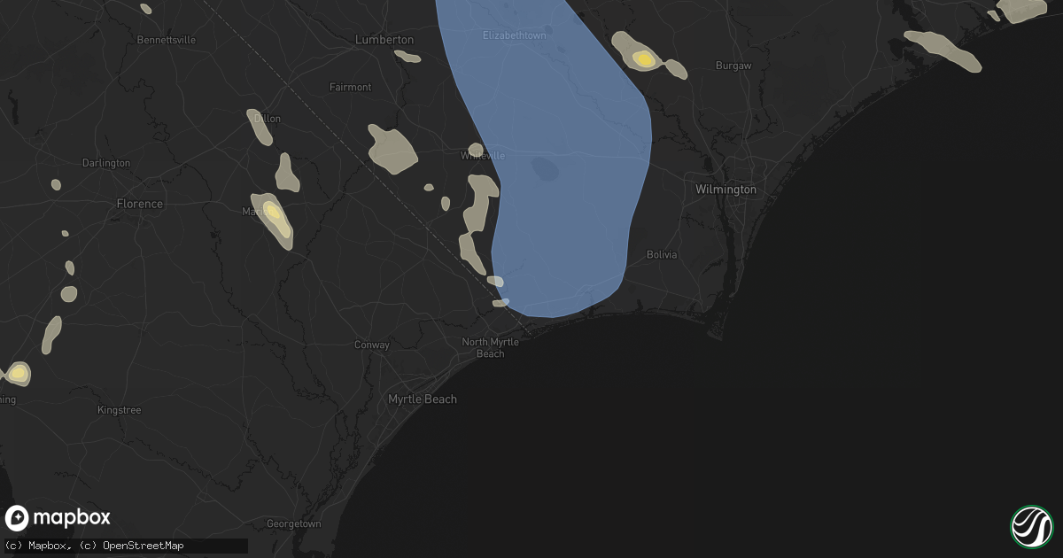Hail map in Longwood, NC on September 5, 2026