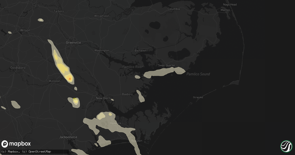 Hail map in Lowland, NC on September 5, 2026
