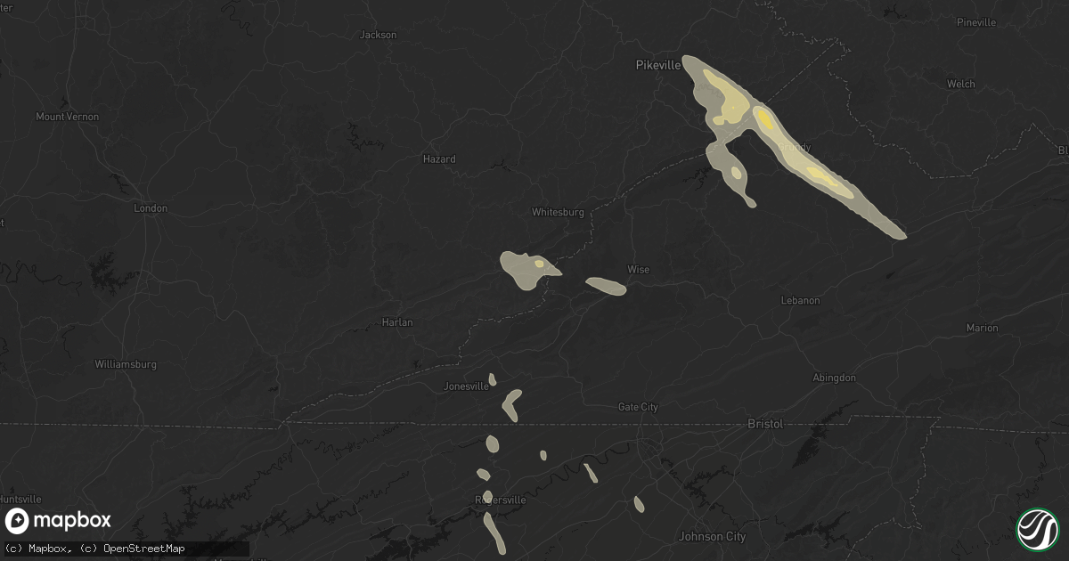 Hail map in Lynch, KY on September 5, 2026