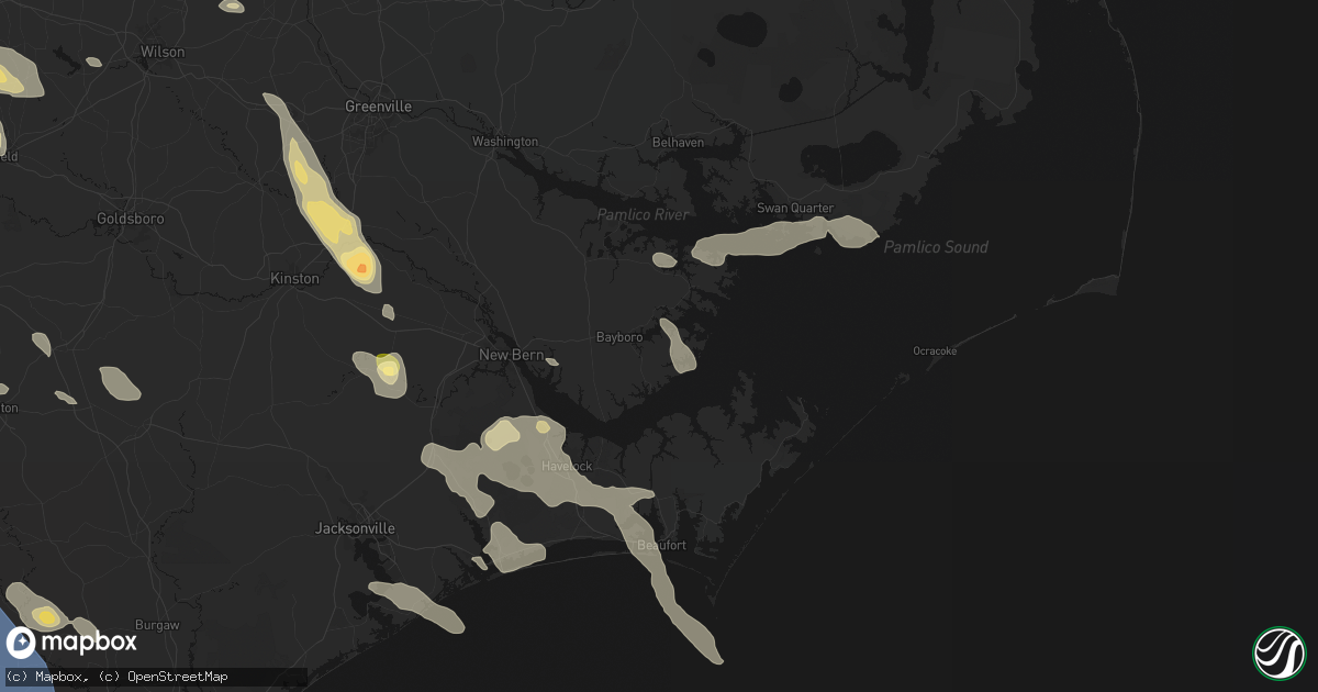 Hail map in Merritt, NC on September 5, 2026