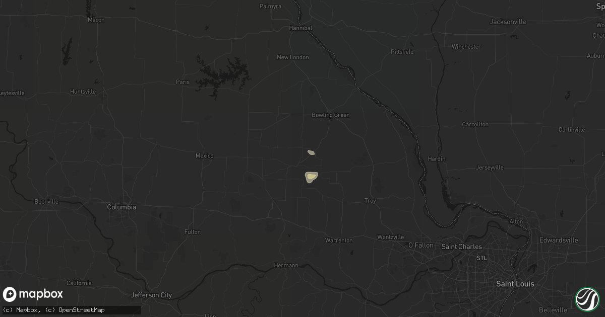 Hail map in Middletown, MO on September 5, 2026