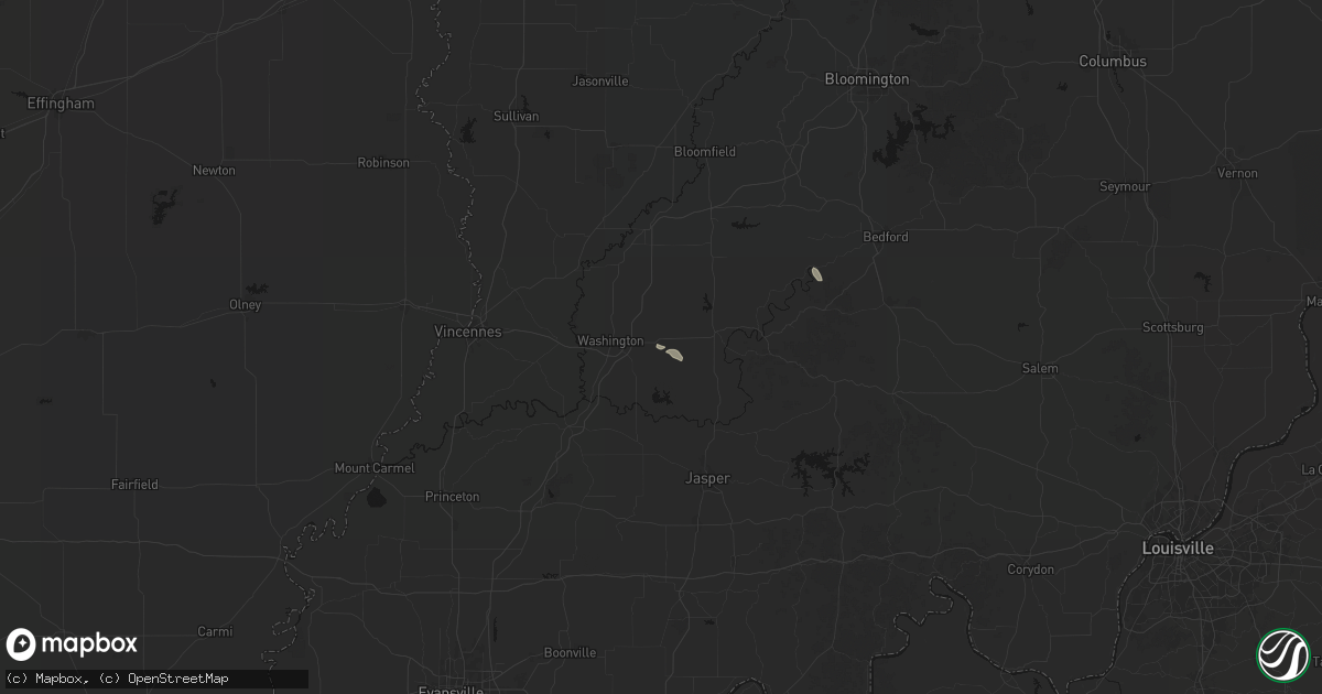 Hail map in Montgomery, IN on September 5, 2026