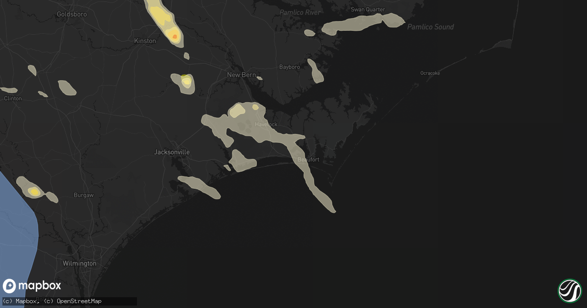 Hail map in Morehead City, NC on September 5, 2026