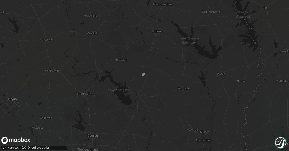 Hail map in Moscow, TX on September 5, 2026