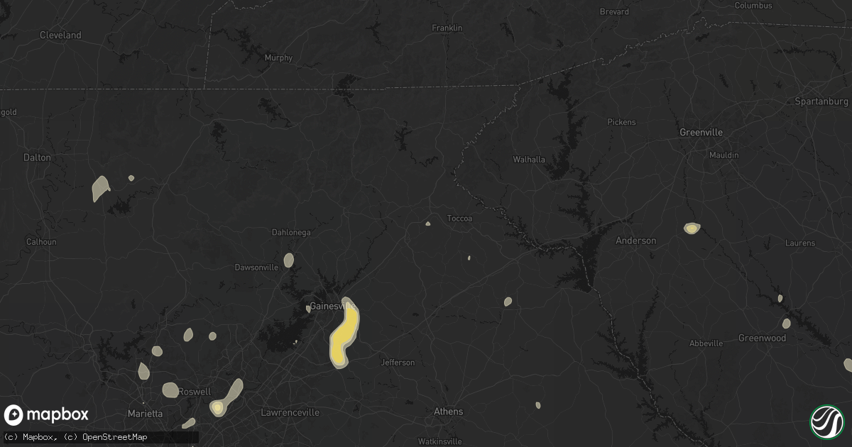 Hail map in Mount Airy, GA on September 5, 2026