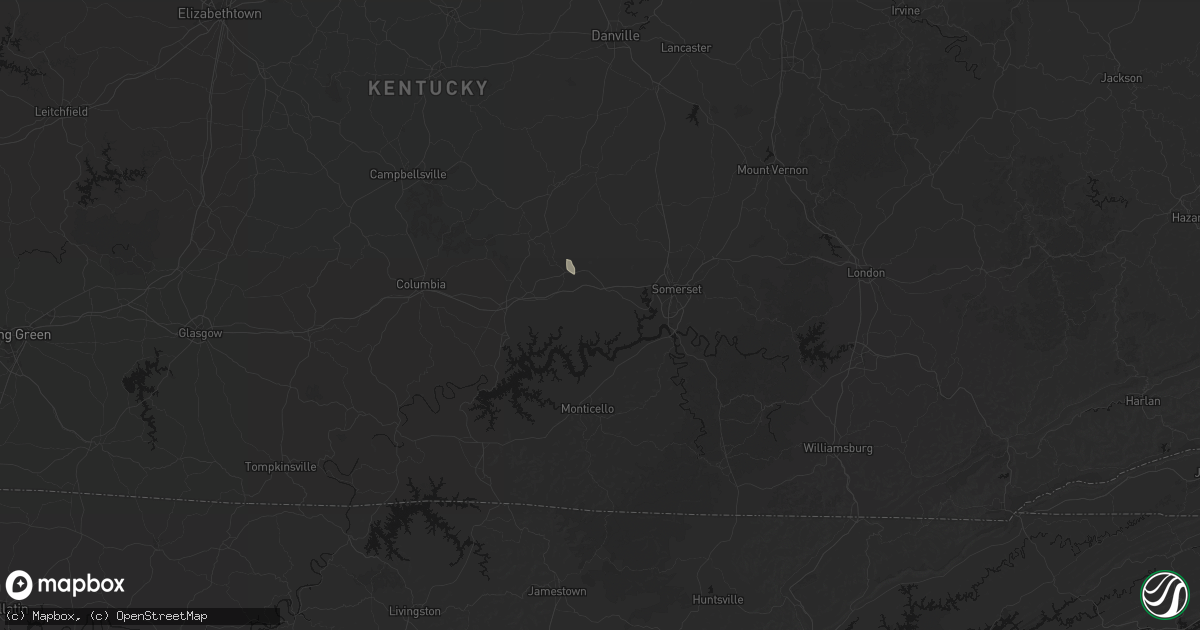 Hail map in Nancy, KY on September 5, 2026