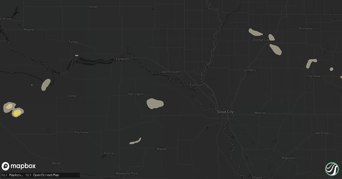 Hail map in Newcastle, NE on September 5, 2026