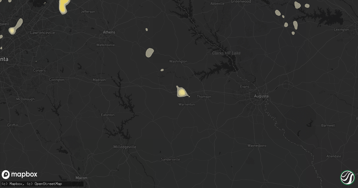 Hail map in Norwood, GA on September 5, 2026