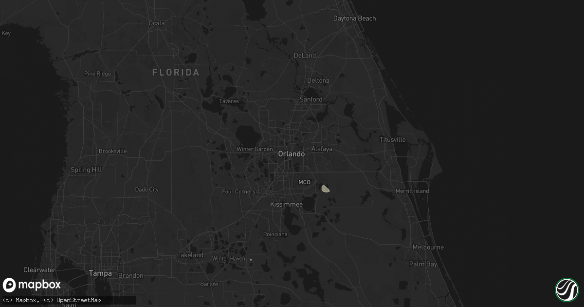 Hail map in Orlando, FL on September 5, 2026