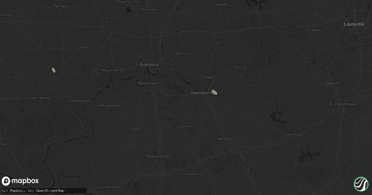 Hail map in Owensboro, KY on September 5, 2026
